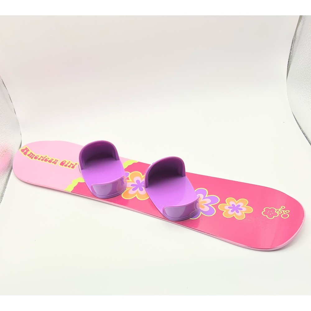 American‎ Girl Doll Snowboard Pink Purple Floral Winter Sports Accessory Toy